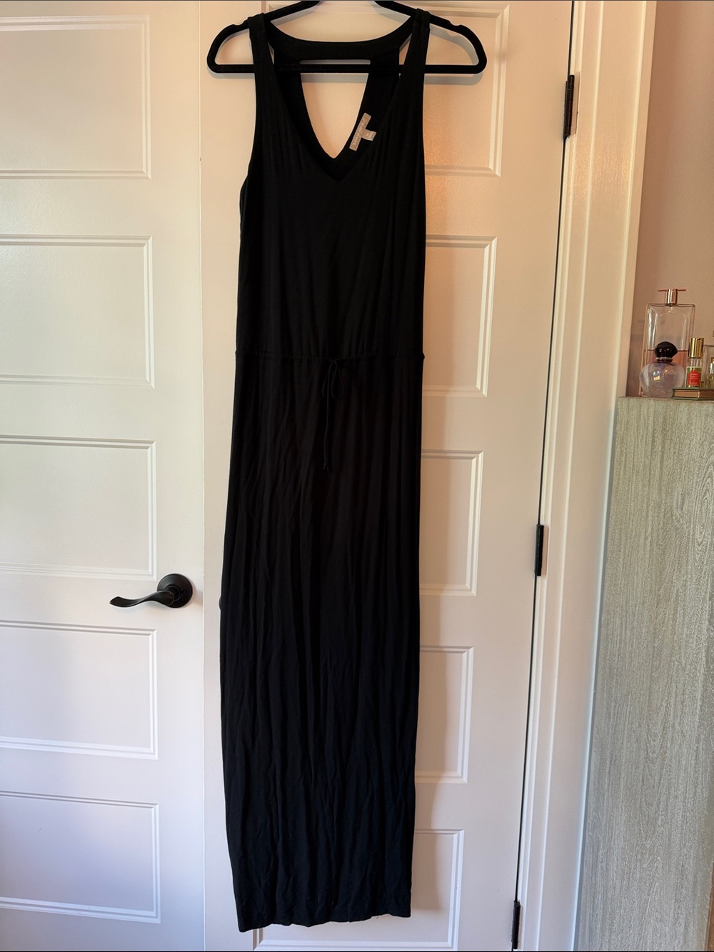 Banana Republic Factory Black Sleeveless V-Neck Maxi Dress